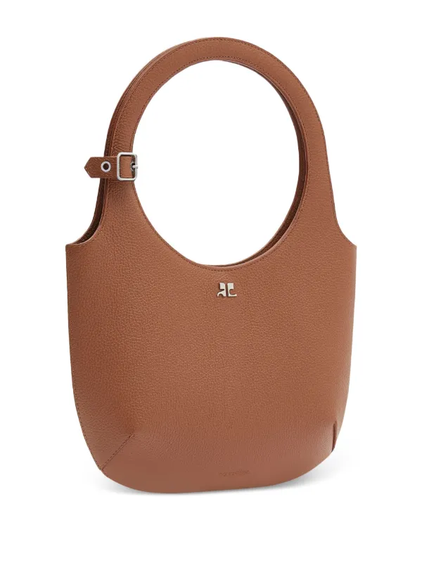 Courrèges Small Holy Leather Tote Bag | Brown | FARFETCH