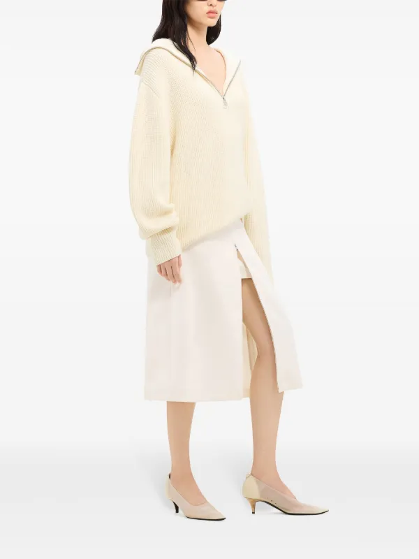 COURREGES ジップディテール ロングスカート 関税送料込み Courrèges ジップディテール スカート | ブラック | FARFETCH JP