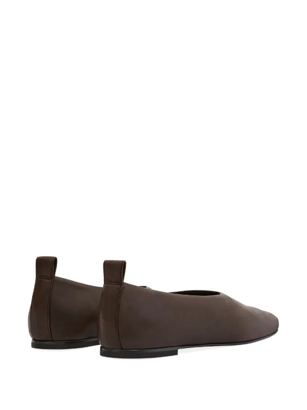 Courrèges Minimal Leather Loafers Brown FARFETCH PH