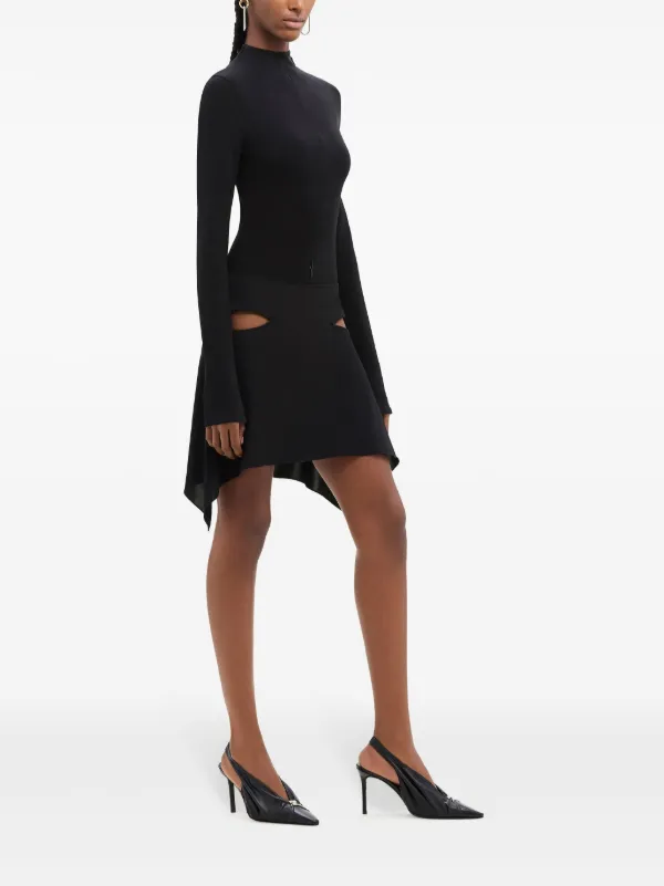 ワンピース COURREGES Women Mid Skirts 125JR0537JS0107 Black Courrèges cut-out Draped Miniskirt | Black | FARFETCH