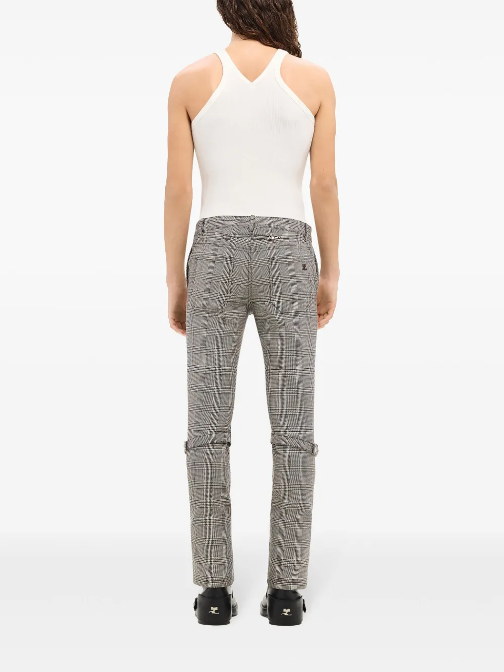 Courrèges Pantalon met ritsdetail Zwart