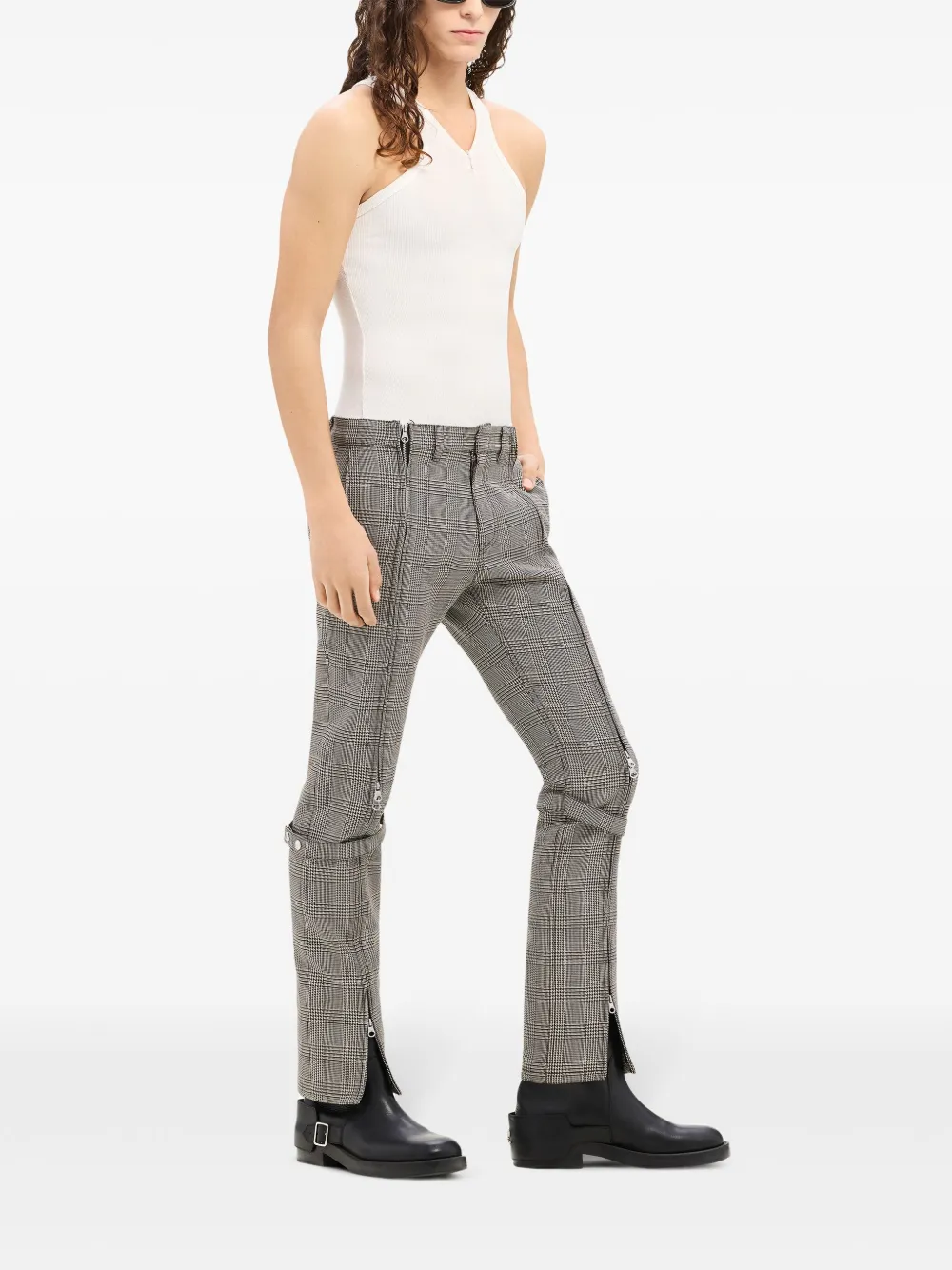 Courrèges Pantalon met ritsdetail Zwart