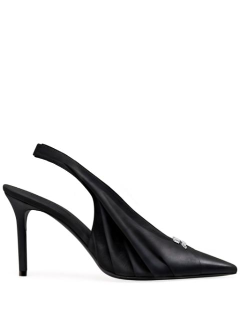 Courrèges draped faux leather slingbacks