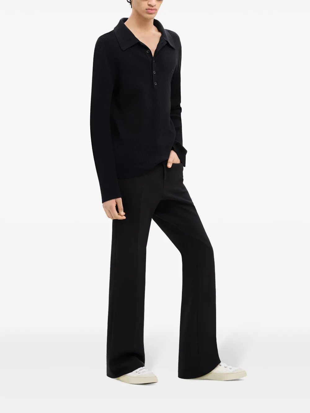Courrèges Katoenen poloshirt Zwart