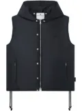 Courrèges logo-patch padded gilet - Black
