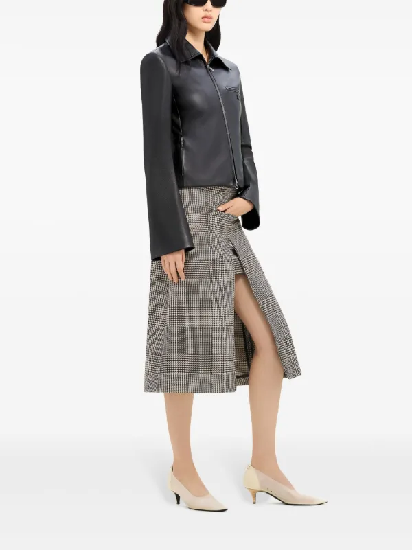 Courrèges zip-fastening Leather Jacket | Black | FARFETCH