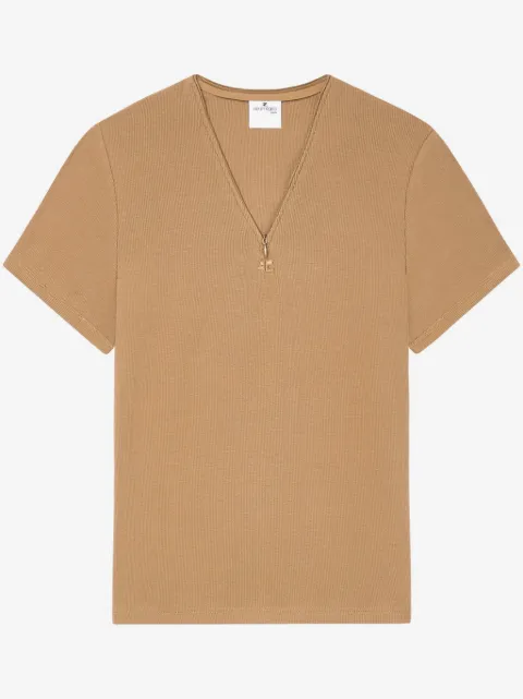 Courrèges logo-embroidered cotton-blend T-shirt 