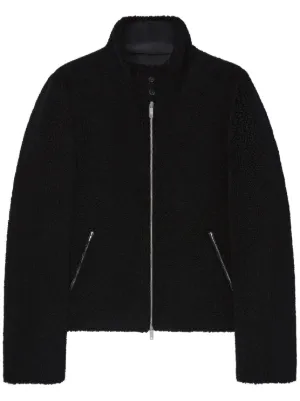 Prada Reversible ReNylon-fleece Cashmere Jacket | Black | FARFETCH