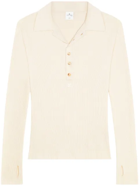 Courrèges cotton-wool blend polo shirt