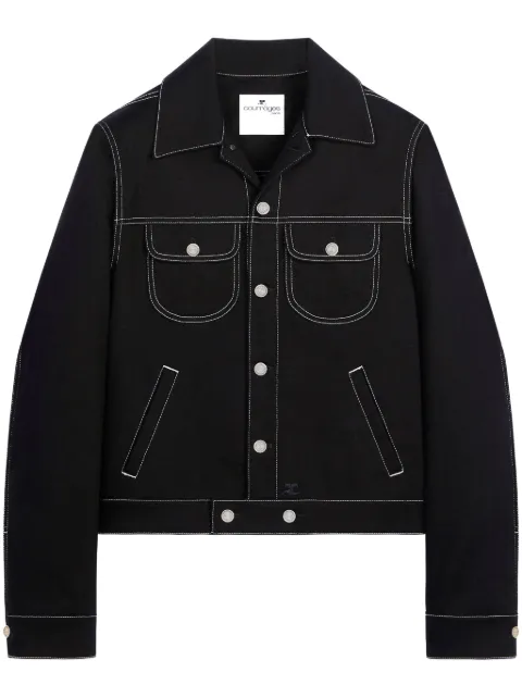 Courrèges contrast-stitching denim jacket