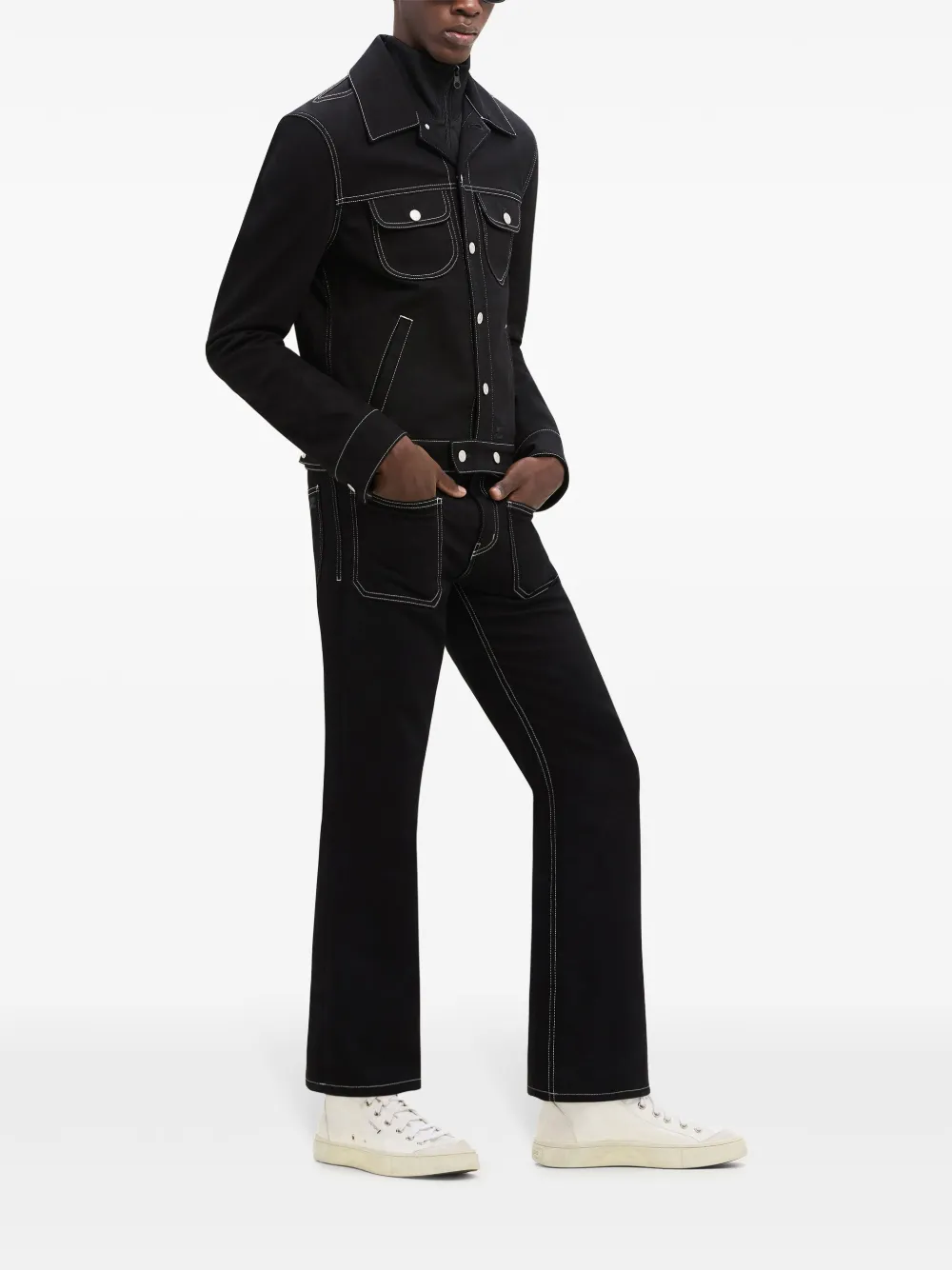 Courrèges Denim jack Zwart
