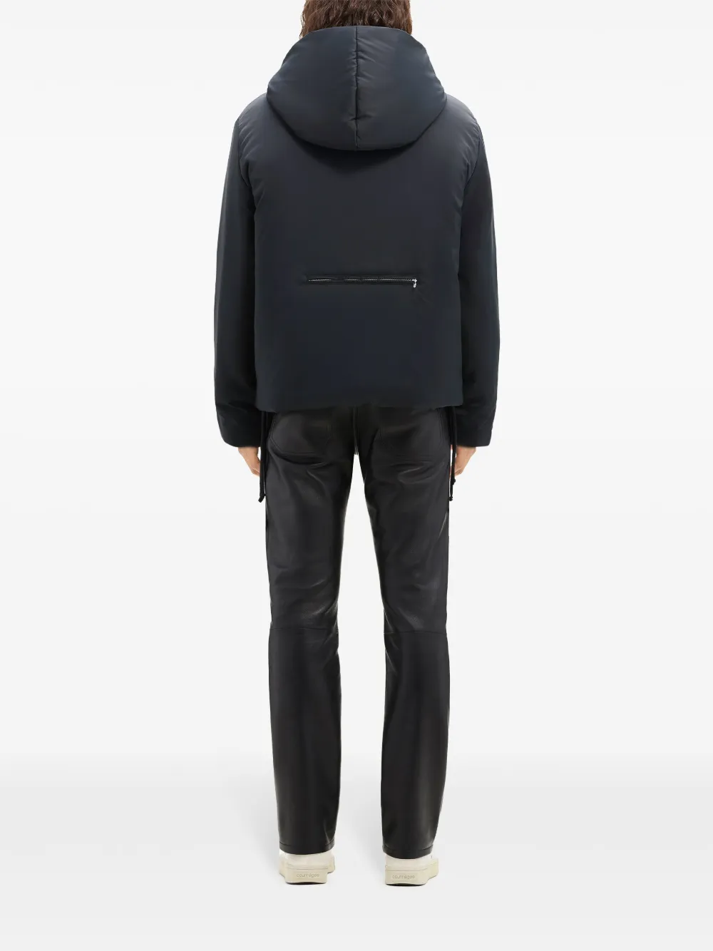 COURRÈGES LOGO-APPLIQUÉ HOODED PUFFER JACKET