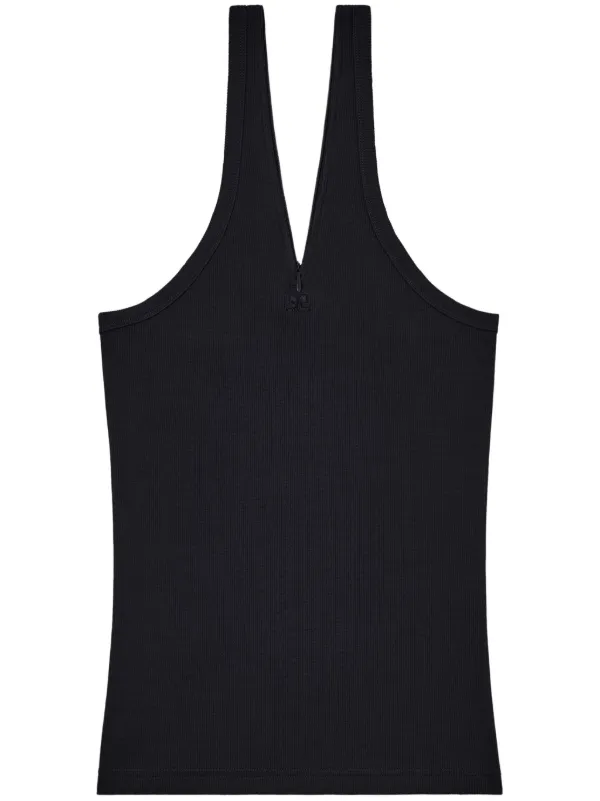 Courrèges ロゴ トップ | ブラック | FARFETCH JP