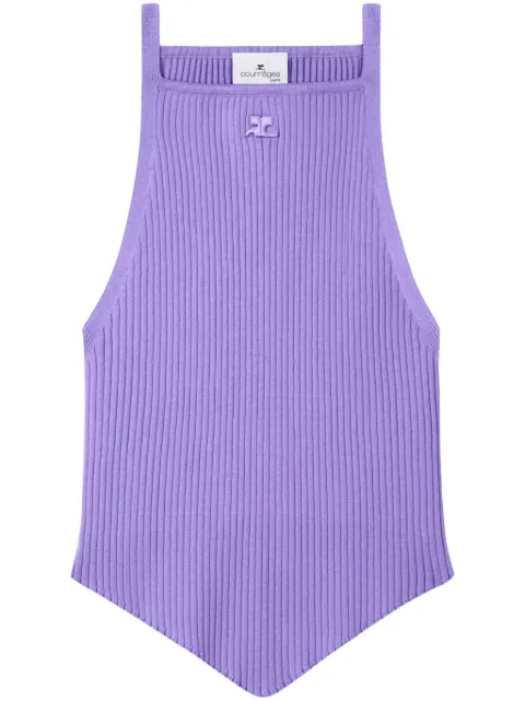 Courrèges ribstrikket Pointy tanktop