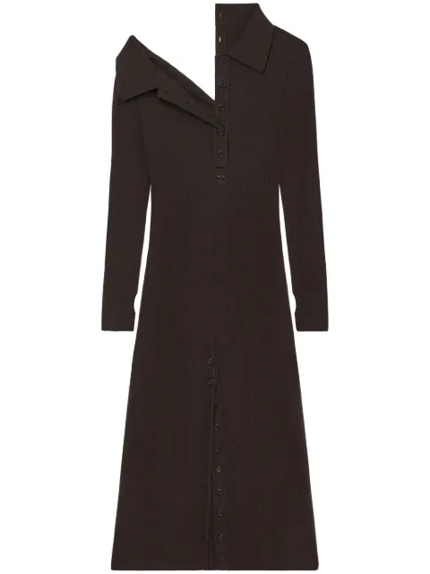 Courrèges multi-button midi wool dress