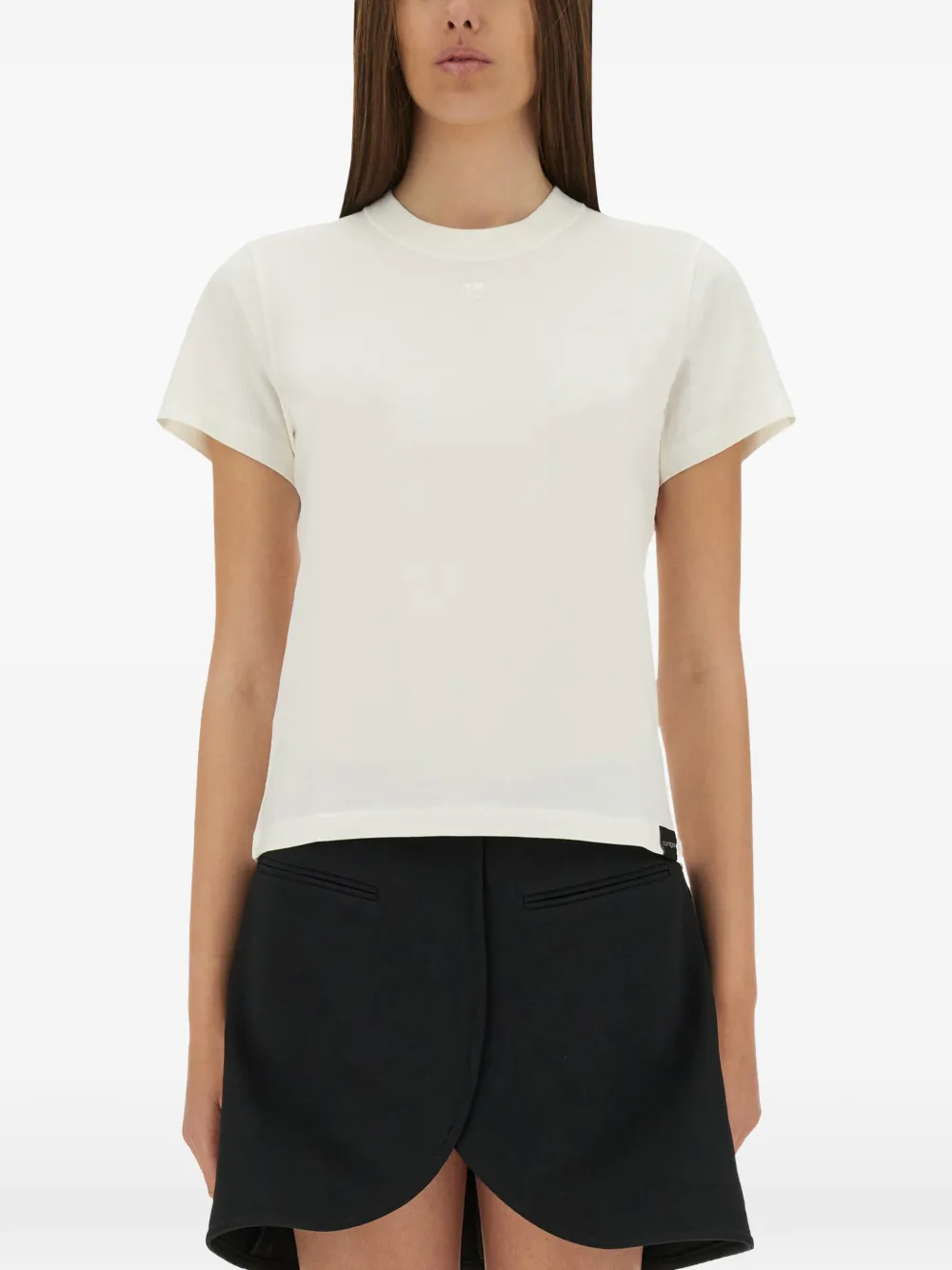 Courrèges T-shirt met logopatch Wit