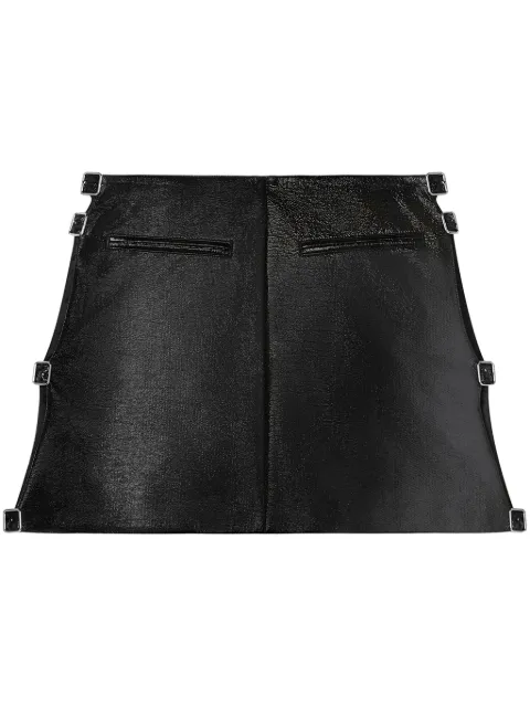Courrèges buckled coated miniskirt