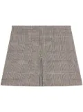 Courrèges A-line checked miniskirt - White