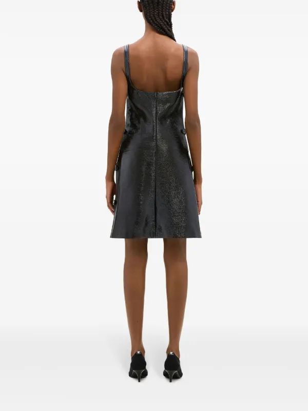 Courrges multi-strap Vinyl Dress | Black | FARFETCH AO