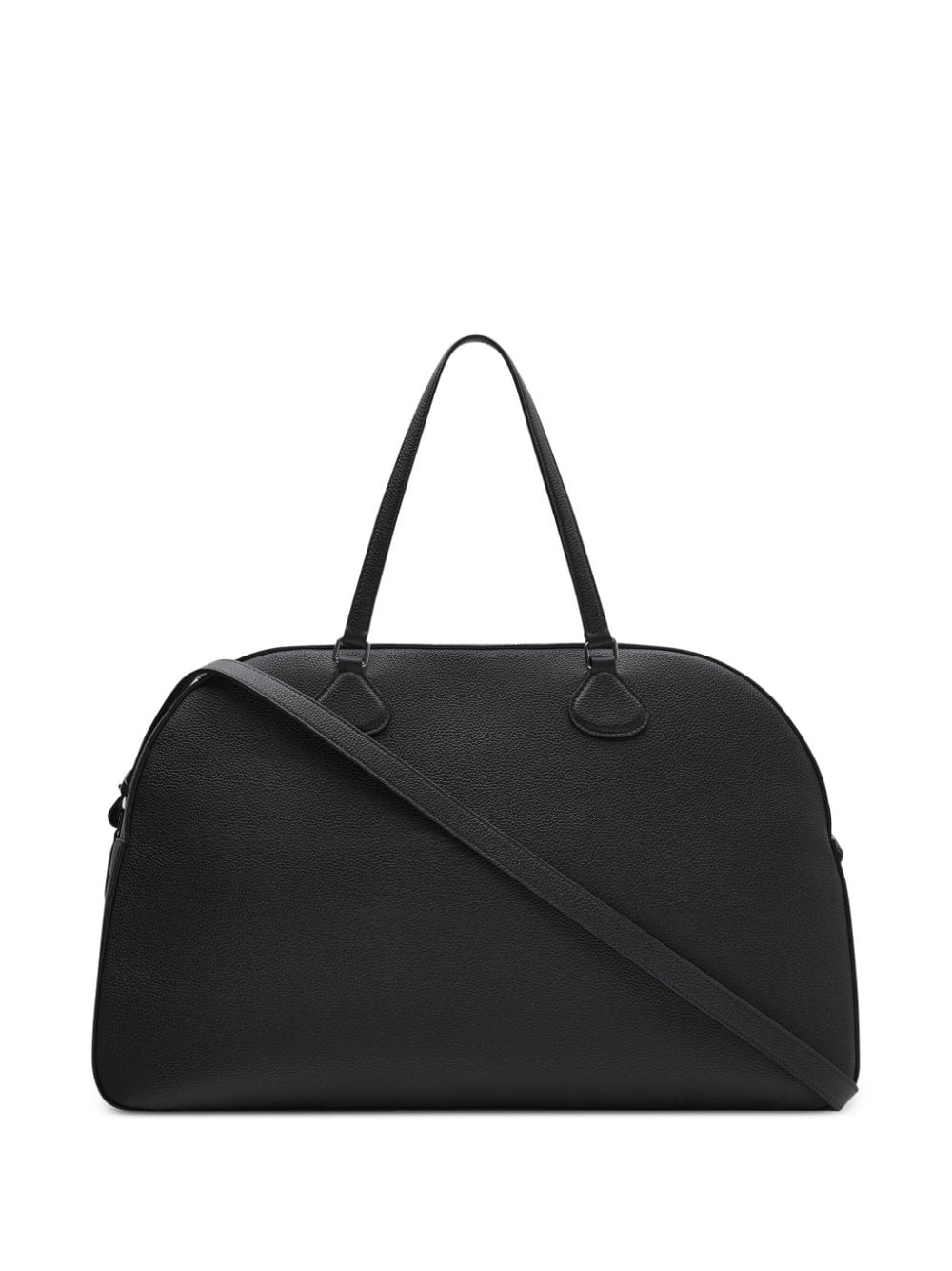 Shop Courrèges Logo-plaque Leather Duffle Bag In Black