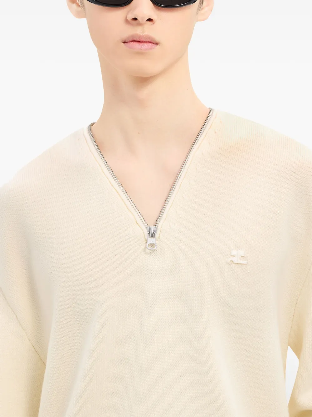 Courrèges Wollen sweater Beige