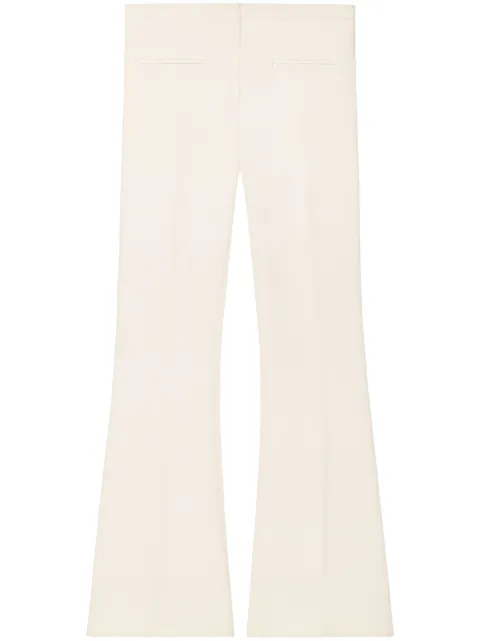 Courrèges low-rise flared crepe trousers