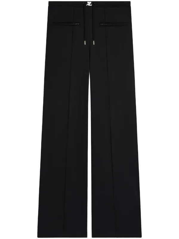 Courrèges Tracksuit Interlock Low-rise Baggy Pants in Black