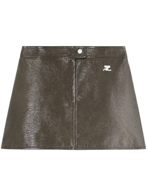 Courrèges Reedition Vinyl mini skirt