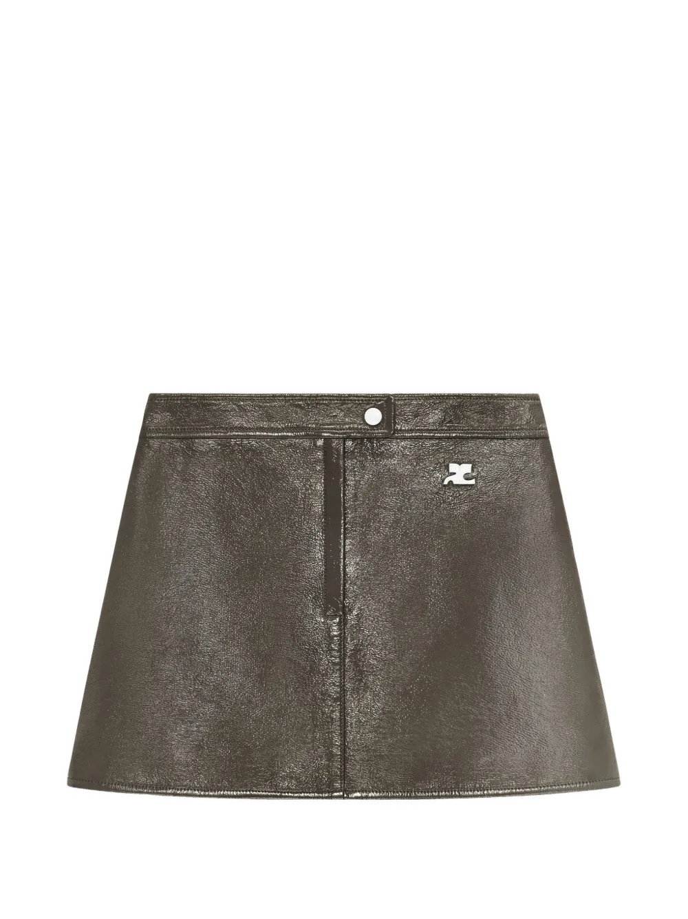 Courrèges Reedition vinyl mini-rok Groen
