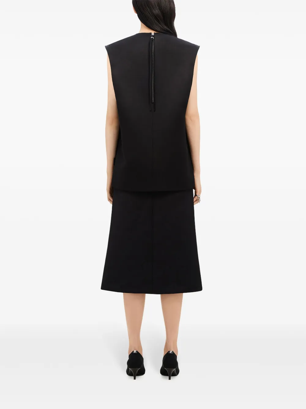 Courrèges Satijnen top Zwart