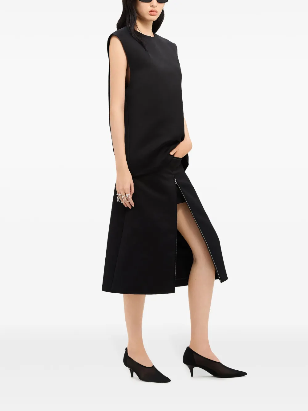 Courrèges Satijnen top Zwart