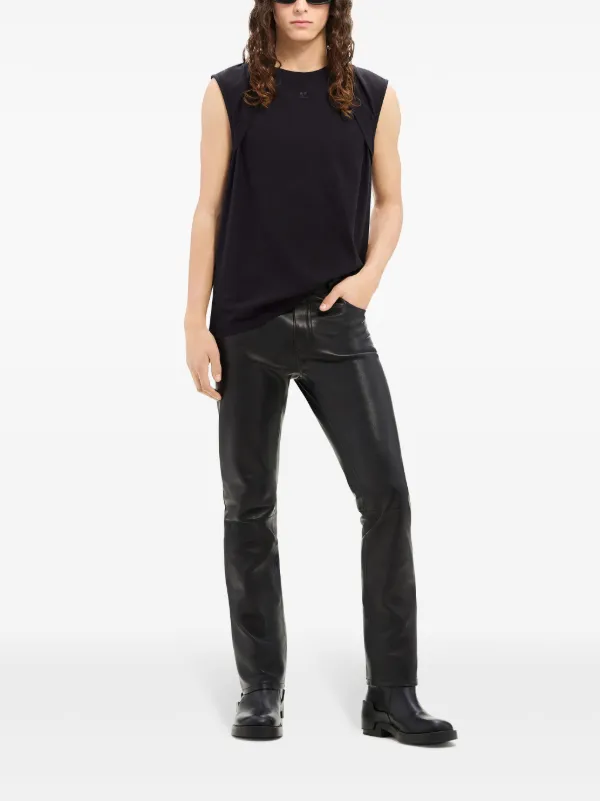 トップス courrege COTTON TANK TOP Courrèges draped-detail Cotton Tank Top | Black | FARFETCH