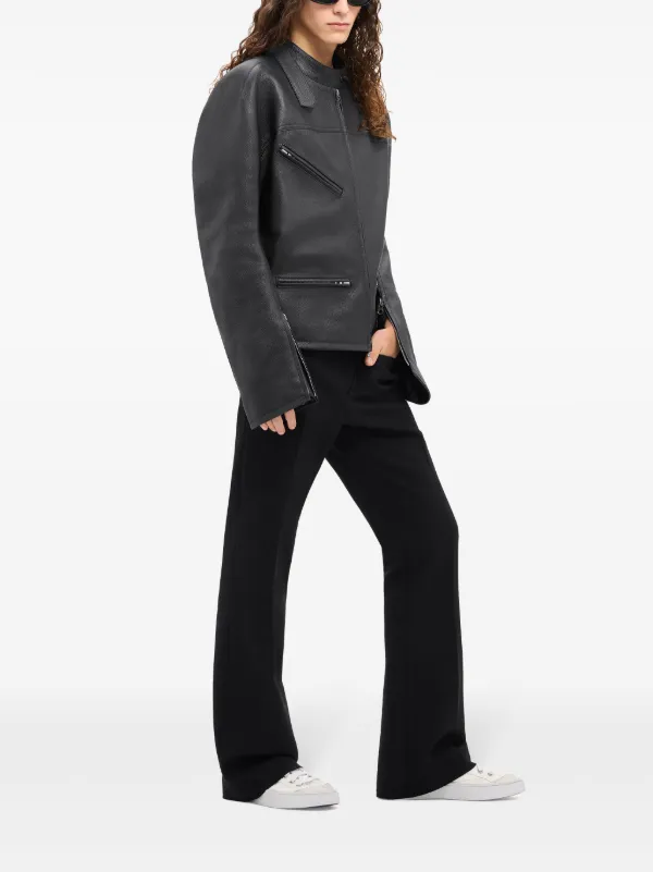 【関税込み】Courreges ブラック Racer Buckle レザージャケット Courrèges Racer Buckle Leather Jacket | Black | FARFETCH JO