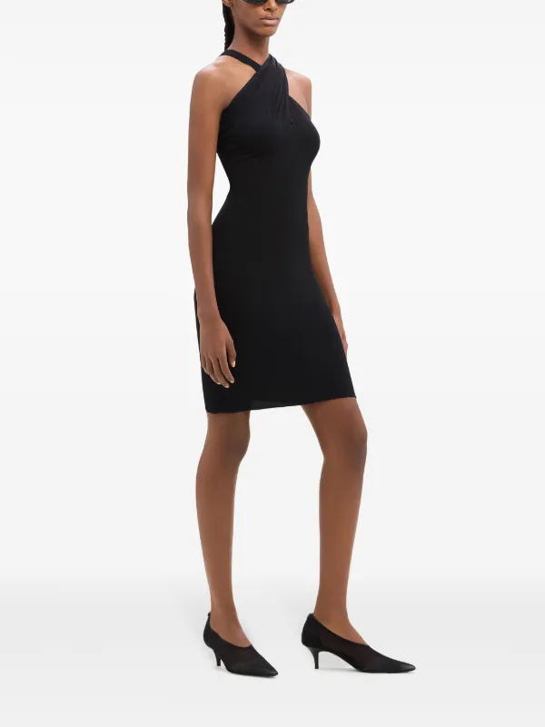 blue dress for baby girl Little Black Criss cross halter-neck mini dress Available in Sizes S-L –  Meika's Boutique N More LLC main image 0