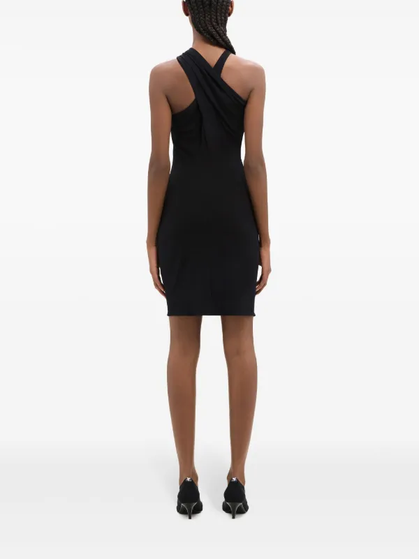 black mini criss cross dress Courrèges criss-cross Jersey | Size:20 US