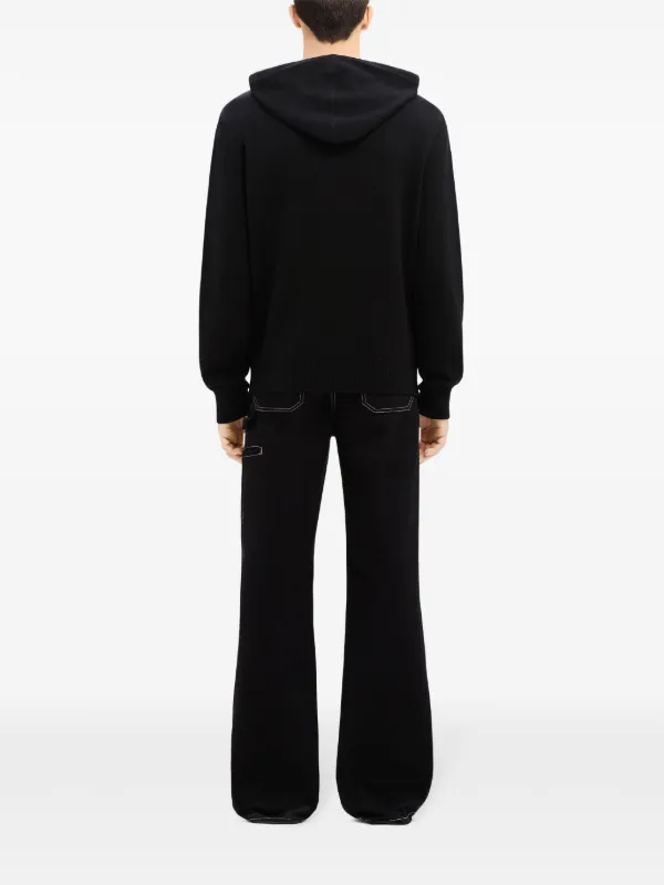 【関税&送料込】Courreges Hoodie Courrèges Zipped Wool Hoodie | Black | FARFETCH