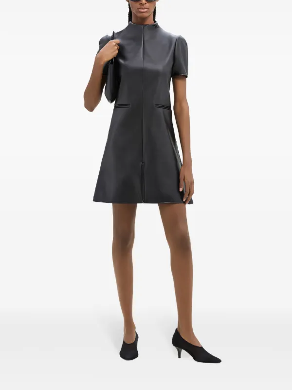 Courrges A-line faux-leather Mini Dress | Black | FARFETCH Courrges A-line faux-leather Mini Dress | Black | FARFETCH