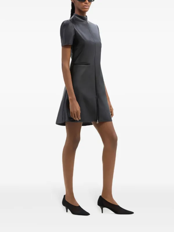 Courrèges Mini-jurk Van Imitatieleer Zwart FARFETCH NL