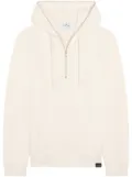 Courrèges zipped fleece hoodie - White