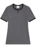 Courrèges contrast-trim cotton T-shirt - Grey
