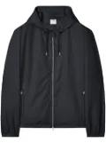 Courrèges logo-patch hooded windbreaker - Black