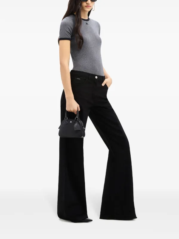 ☆人気☆【Courreges】☆ロゴ ミニ レザー ボウリングバッ.グ☆ ☆人気☆【Courreges】☆ロゴ ミニ レザー ボウリングバッ.グ