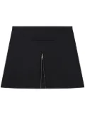 Courrèges zip-detail twill miniskirt - Black