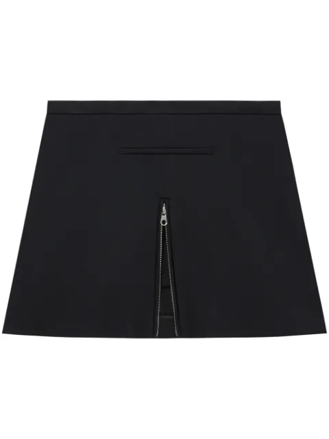 Courrèges zip-detail twill miniskirt