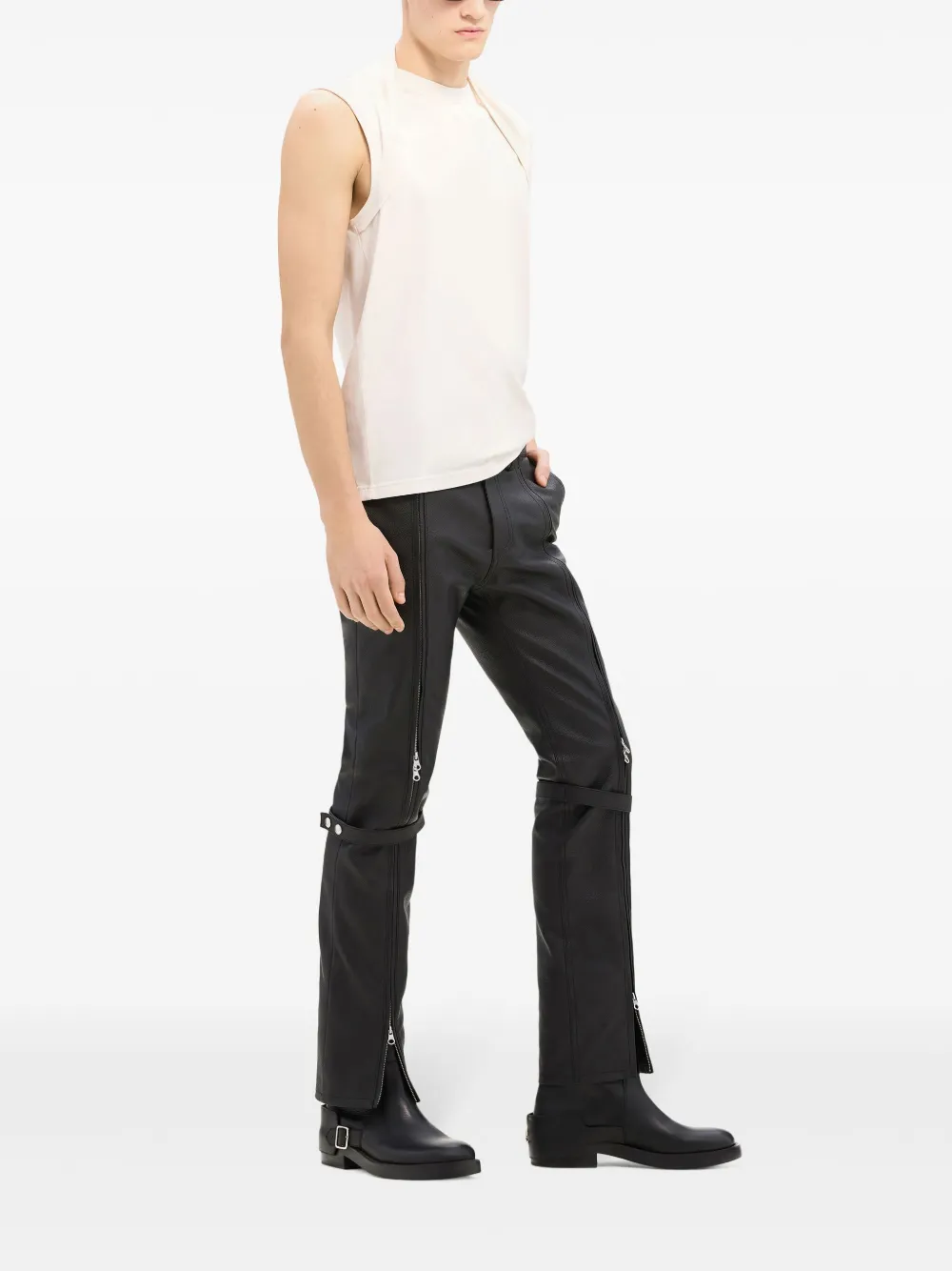Courrèges Katoenen tanktop met gedrapeerd detail Wit