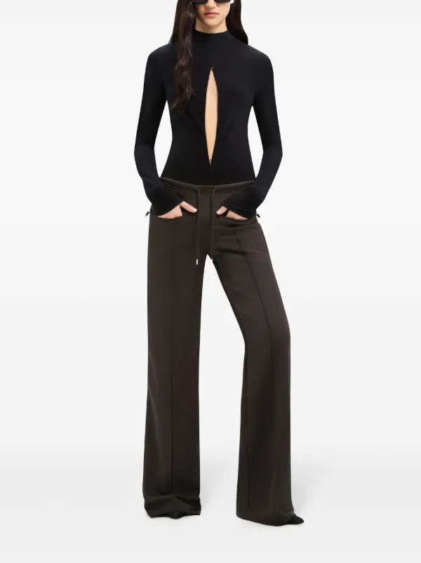 Courrèges Tracksuit Interlock low-rise Baggy Pants | Black