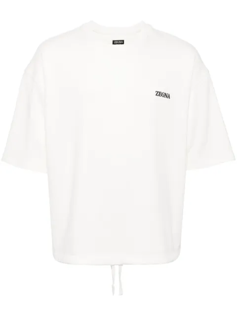 Zegna logo-embroidered cotton-blend sweatshirt