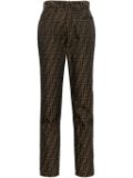 Fendi Pre-Owned Zucca tapered-cut trousers - Brown