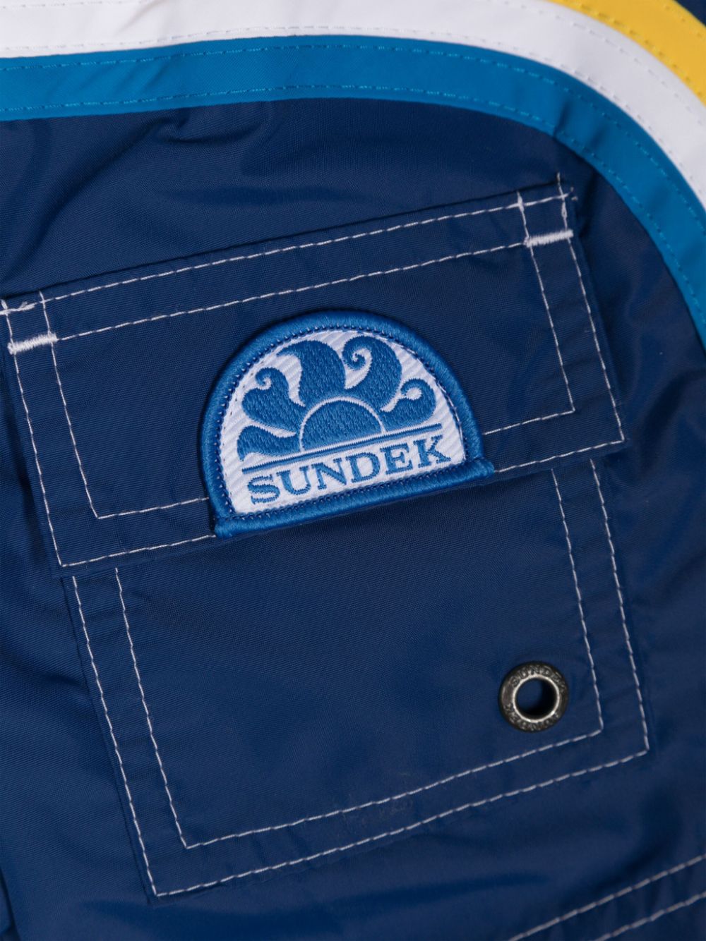 Sundek Zwembroek met logopatch - Blauw