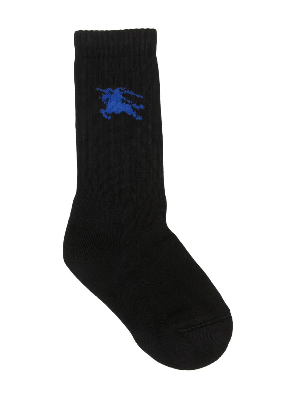 Shop Burberry Equestrian Knight Crew Socks In Black